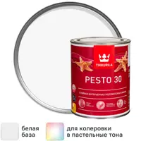 Эмаль Tikkurila Pesto 30 полуматовая цвет белый 0.9 л