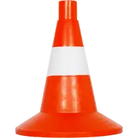 Конус жёсткий малый, цвет оранжевый/белый