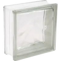 Стеклоблок Богема Волна бесцветный