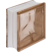 Стеклоблок Богема Волна окрашенный в массе цвет розовый