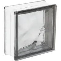 Стеклоблок Богема Волна окрашенный в массе цвет графитовый