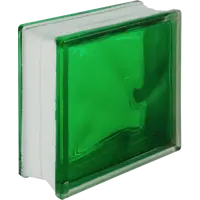 Стеклоблок Богема Волна цвет ярко-изумрудный