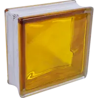 Стеклоблок Богема Волна цвет ярко-медовый