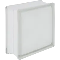 Стеклоблок Богема Волна цвет ярко-молочный