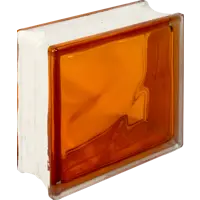 Стеклоблок Богема Волна цвет ярко-оранжевый