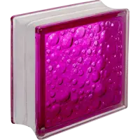 Стеклоблок Богема Савона цвет ярко-малиновый