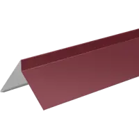 Планка ветровая для гибкой кровли 125x150 мм 2 м 0.4 мм RAL 3005 красный