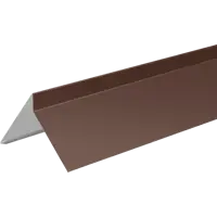 Планка ветровая для гибкой кровли 125x150 мм 2 м 0.4 мм RAL 8017 коричневый