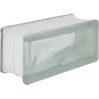 Стеклоблок Богема бесцветный половинка Волна