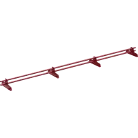 Снегозадержатель трубчатый ЭКО для МЧ, ПН, мягкой кровли 3 м RAL 3005 красный