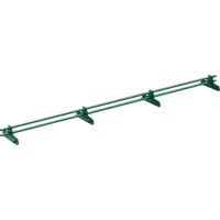 Снегозадержатель трубчатый ЭКО для МЧ, ПН, мягкой кровли 3 м RAL 6005 зеленый