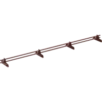 Снегозадержатель трубчатый ЭКО для МЧ, ПН, мягкой кровли 3 м RAL 8017 коричневый