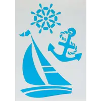 Трафарет самоклеящийся «Яхта» 25х35 см