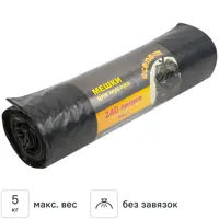 Мешки для мусора Союзпак 240 л 30 мкм цвет черный 10 шт