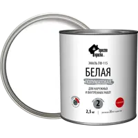 Эмаль Простокраска ПФ-115 полуматовая цвет белый 2.5 кг