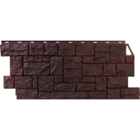 Фасадная панель FineBer Камень дикий цвет коричневый