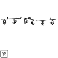 Спот поворотный Inspire Technic 6 ламп GU10 13 м² цвет чёрный