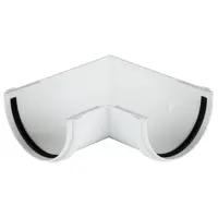 Угол желоба Dacha 120 мм 90 градусов белый