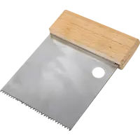 Шпатель зубчатый для клея Dominus 80 мм S3, нержавеющая сталь