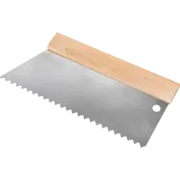 Шпатель зубчатый для клея Dominus 250 мм S4, нержавеющая сталь