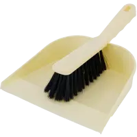 Щётка-смётка с совком пластик цвет бежевый