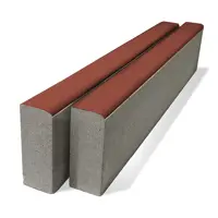 Бордюр тротуарный BRAER 1000x80x200 мм цвет красный