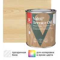Масло для террас и садовой мебели Tikkurila Valtti Terrace Oil База ЕС бесцветное 0.9 л
