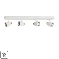 Спот поворотный Inspire Nordic 4 лампы GU10 8.4 м² цвет белый