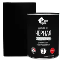 Эмаль ПФ-115 Простокраска полуматовая цвет чёрный 0.8 кг