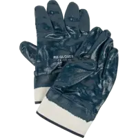 Перчатки хлопчатобумажные обливные размер 10/XL синие