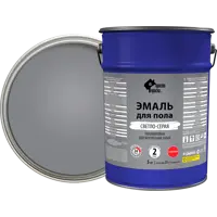 Эмаль для пола Простокраска атласная полуматовая цвет светло-серый 5 кг