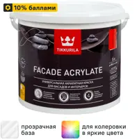Краска фасадная Tikkurila Facade Acrylate матовая прозрачная база С 5 л