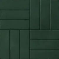 Плитка резиновая 500x500x16 паркет зеленая