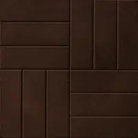 Плитка резиновая 500x500x30 мм паркет пуансон коричневый