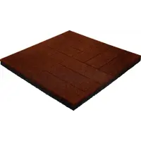 Плитка резиновая 500х500х40 паркет терракот
