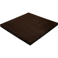 Плитка резиновая 500х500х40 паркет коричневый