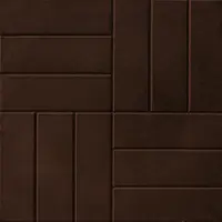 Плитка резиновая 500x500x30 паркет коричневый