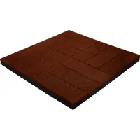 Плитка резиновая 500х500х40 паркет терракот