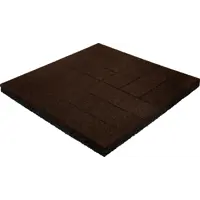 Плитка резиновая 500х500х40 паркет коричневая
