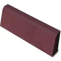 Бордюр тротуарный облегчённый, 500x200x40 мм цвет красный