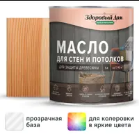 Масло для стен и потолков цвет Здоровый дом прозрачный 1 л