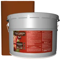 Грунт-эмаль 3 в 1 Empils гладкая цвет коричневый 10 кг