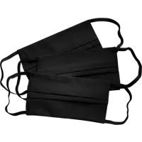 Маска х/б двухслойная, цвет черный,3 шт.