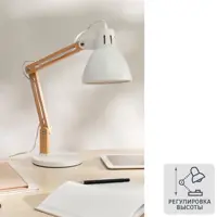Рабочая лампа настольная Camelion KD-355 цвет белый/дерево