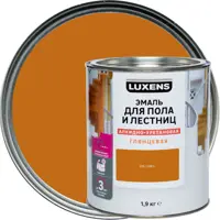 Эмаль для пола и лестниц алкидно-уретановая Luxens глянцевая цвет дуб 1.9 кг