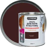 Эмаль для пола и лестниц алкидно-уретановая Luxens глянцевая цвет красное дерево 1.9 кг