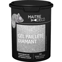 Лак декоративный Maitre Deco «Gel Paillete Diamant» эффект блеска драгоценных камней 1 кг