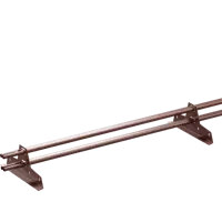 Снегозадержатель для металлической кровли трубчатый Стандарт 3 м RAL 8017 коричневый