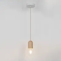 Светильник подвесной деревянный Inspire Pino E27x1, цвет беленый дуб