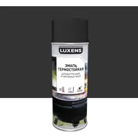 Эмаль аэрозольная термостойкая Luxens матовая цвет черный 520 мл